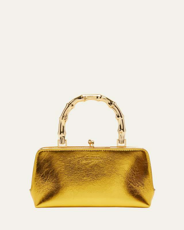 Goji Mini Metallic Leather Top-Handle Bag